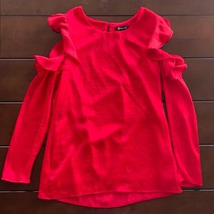 ❤️Red Cut Out Shoulder Versona Top❤️